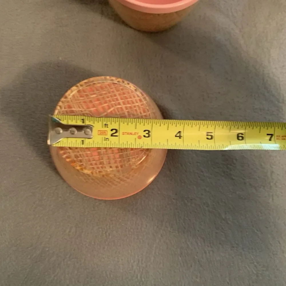 Raffia Ware Burlap Plastic Melamine 6 Fruit Cereal Bowls MCM Vintage